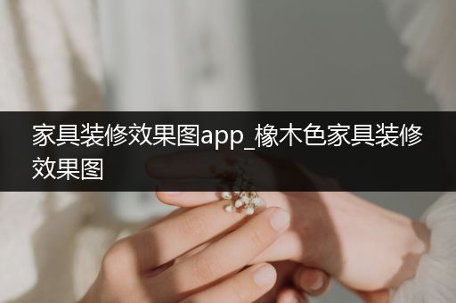 家具装修效果图app_橡木色家具装修效果图