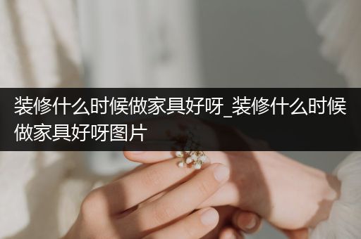 装修什么时候做家具好呀_装修什么时候做家具好呀图片